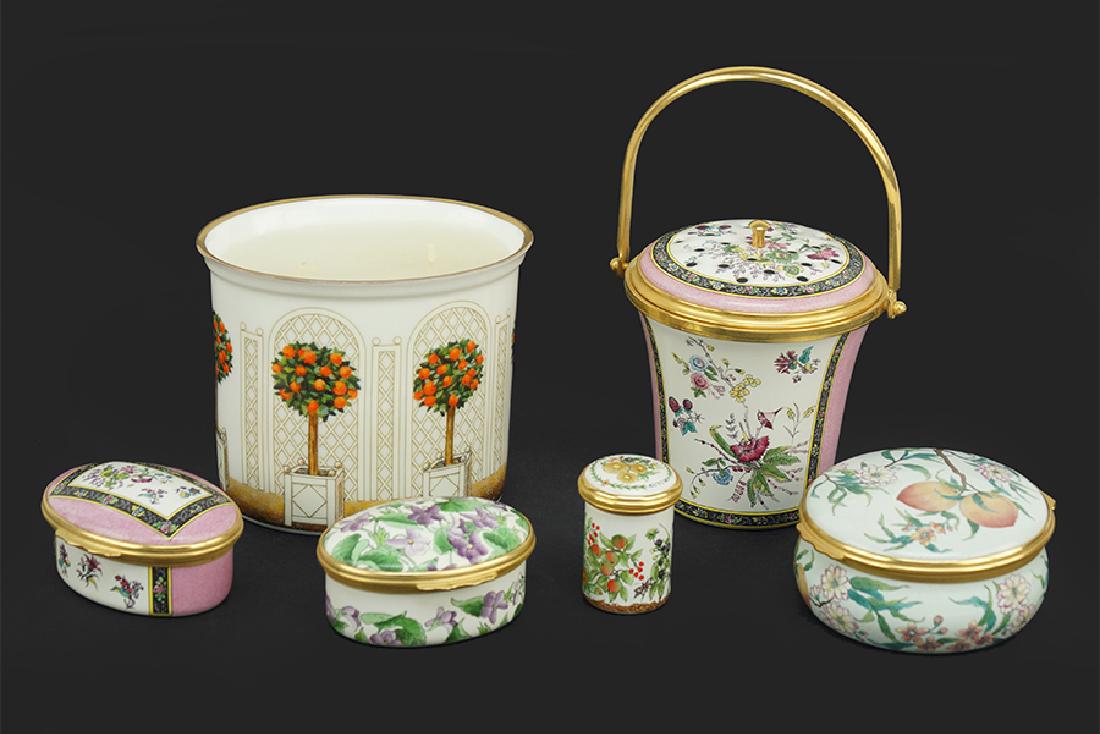 Four Halcyon Days Enamel Boxes. (1 of 2)