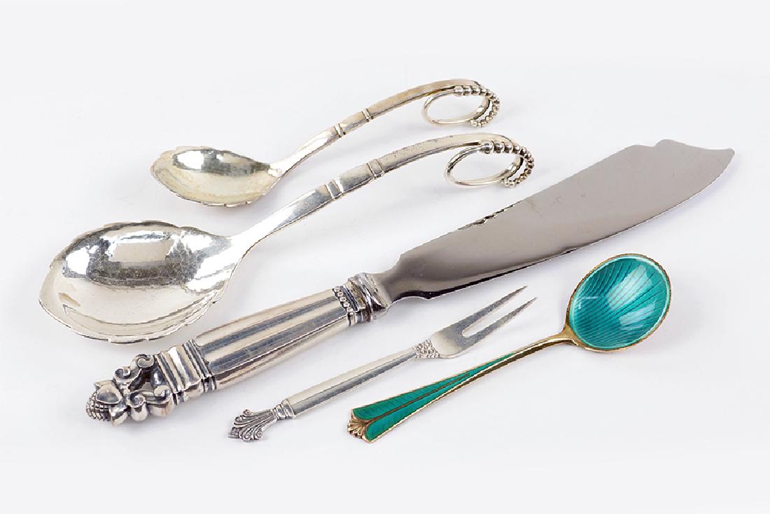 A Collection of Georg Jensen Sterling Silver Serving (1 of 1)