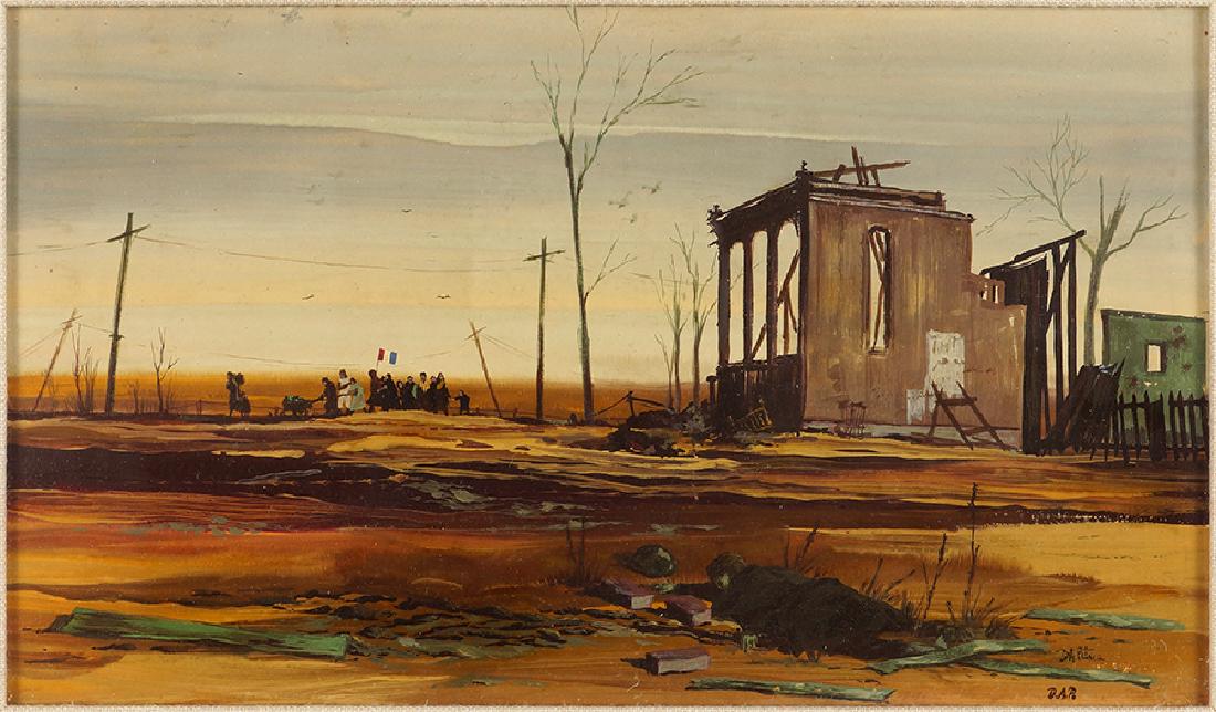 D.A. Peters (American, 20th Century) War-Torn France. (1 of 1)