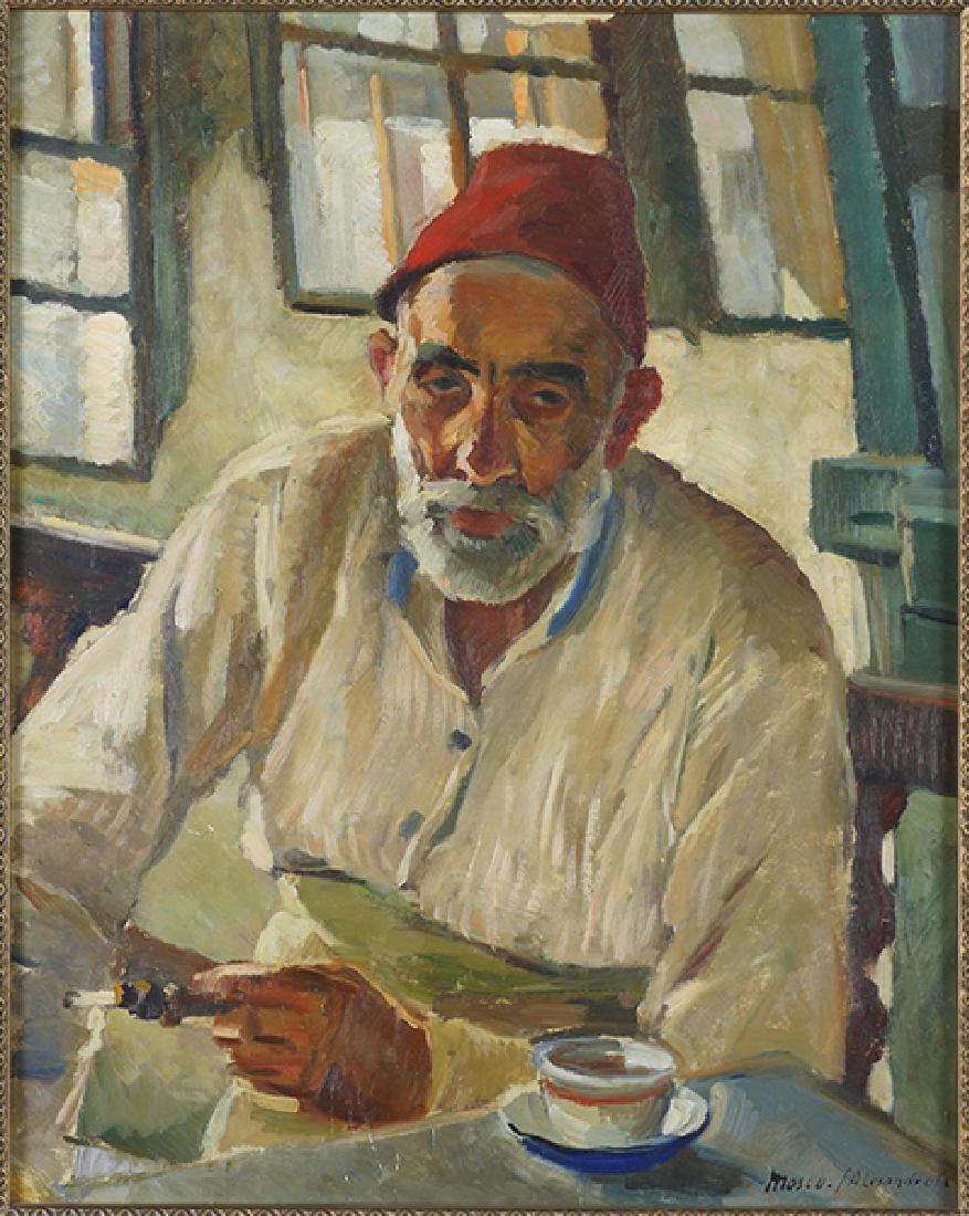 Alexandru Moscu (Romanian, 1896-1968) Man in a Cafe. (1 of 2)