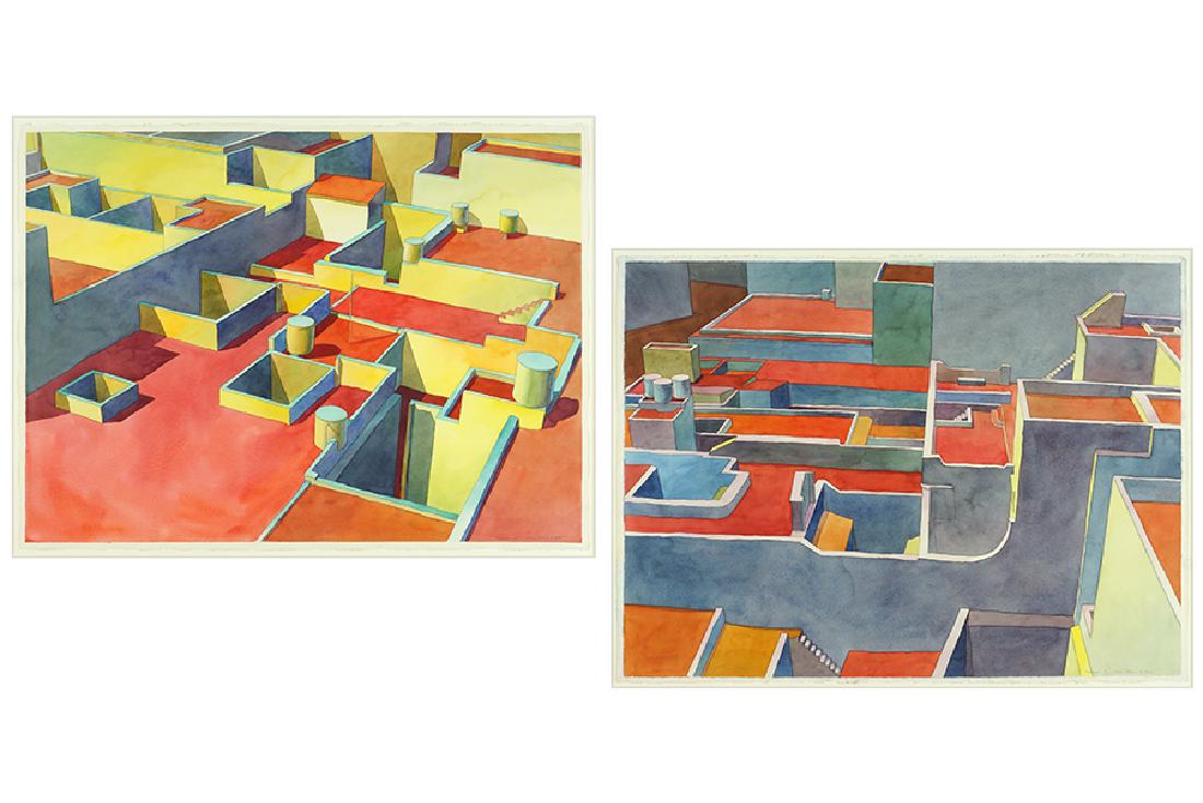 William Kohn (American, 20th Century) Techos 2 and (1 of 3)