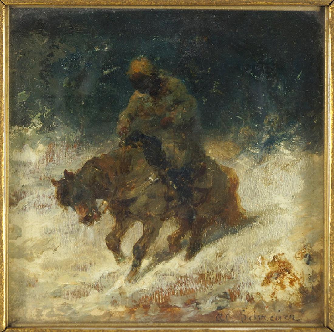 Adolph Schreyer (German, 1828-1899) Arabian Horseman. (1 of 2)