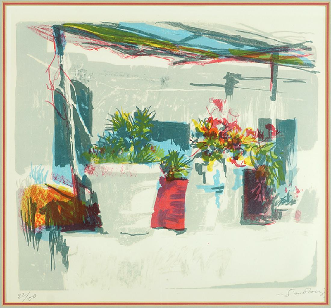 Nicola Simbari (Italian, 1927-2012) Garden Scene. (1 of 2)