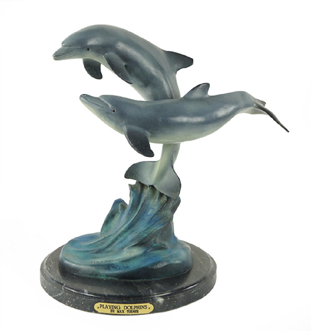 Max Turner (American, 20th Century) Playing Dolphins. (1 of 1)