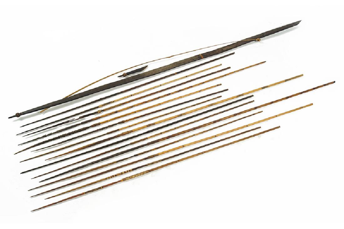 A Papua New Guinea Bow and Arrows. (1 of 2)