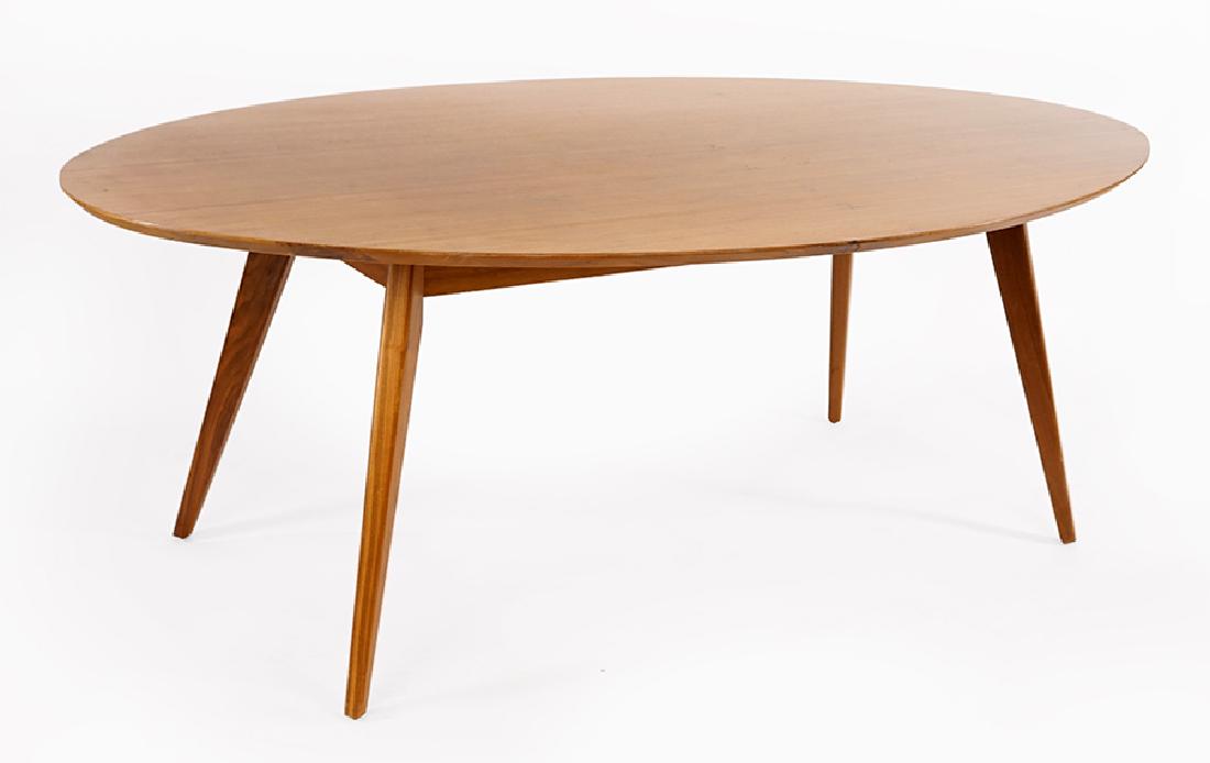 A Knoll Elliptical Table.: A Knoll Elliptical Table. Oval top table raised on four splayed legs 28.5" x 78" x 47.5"