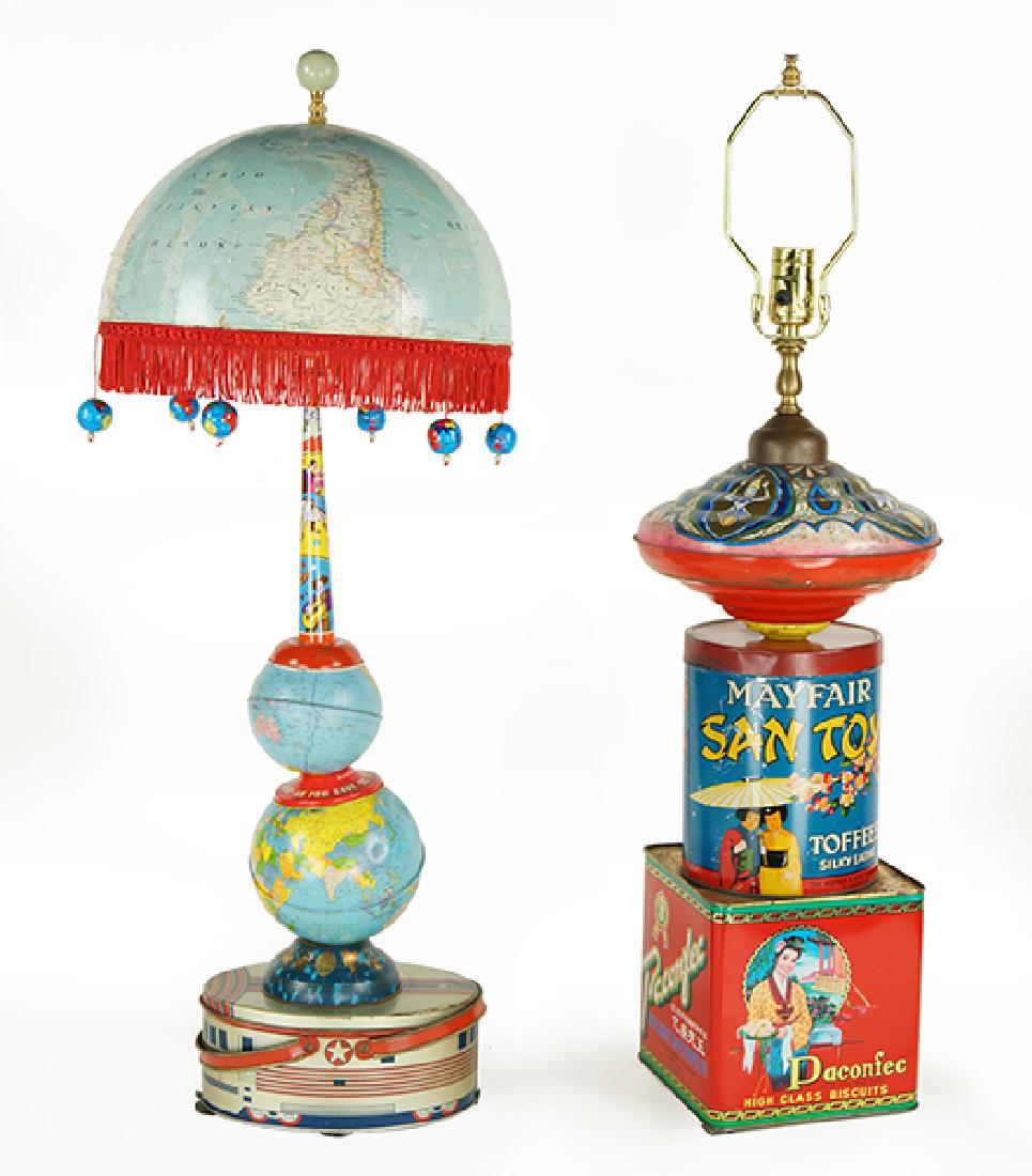 Two Folk Art Table Lamps. (1 of 9)