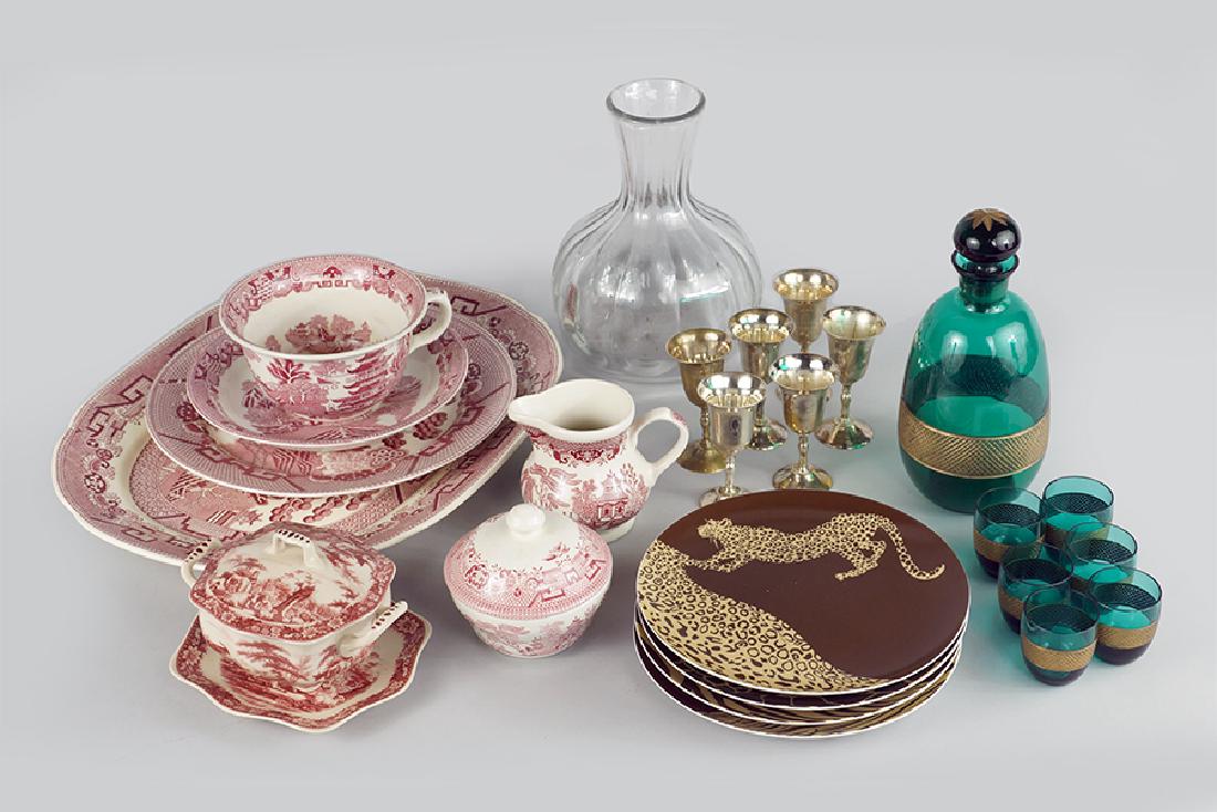 A Collection of English Red Willow Transferware. (1 of 1)