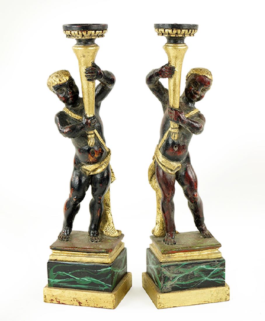 A Pair of Blackamoor Lamp Bases. (1 of 1)