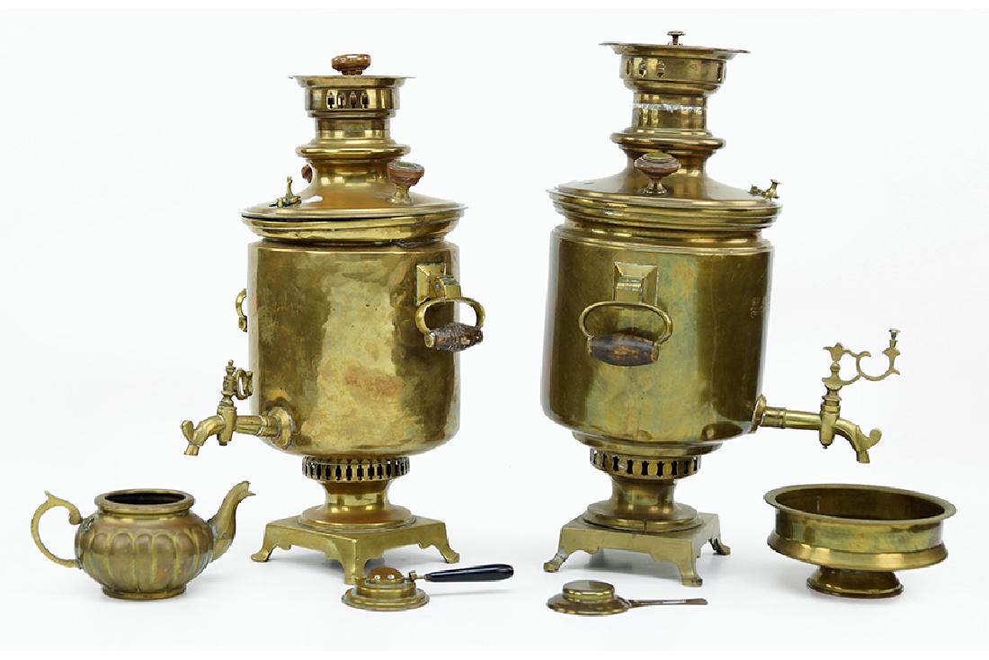 Two Russian Brass Samovars. (1 of 1)