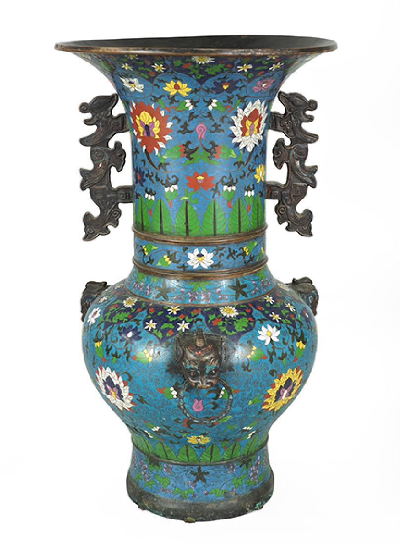 A Cloisonne Gu Form Vase. (1 of 1)