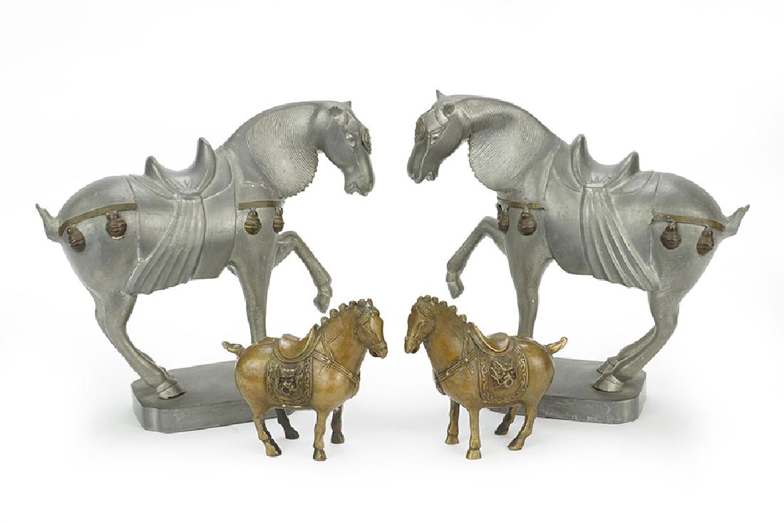 Two Pairs of Chinese Decorative Horses. (1 of 1)