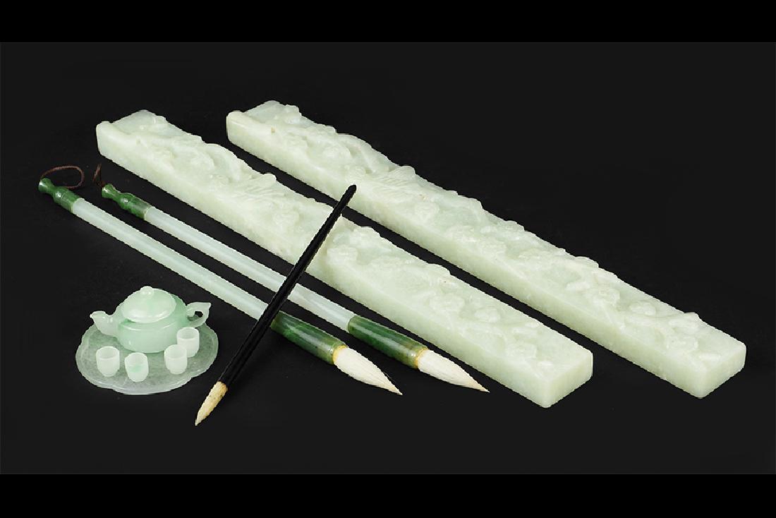 A Decorative Jade Tea Set. (1 of 1)