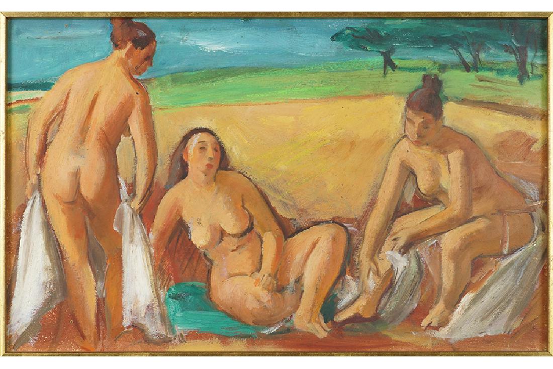 Artist Unknown (American, 20th Century) Three Nudes. (1 of 3)