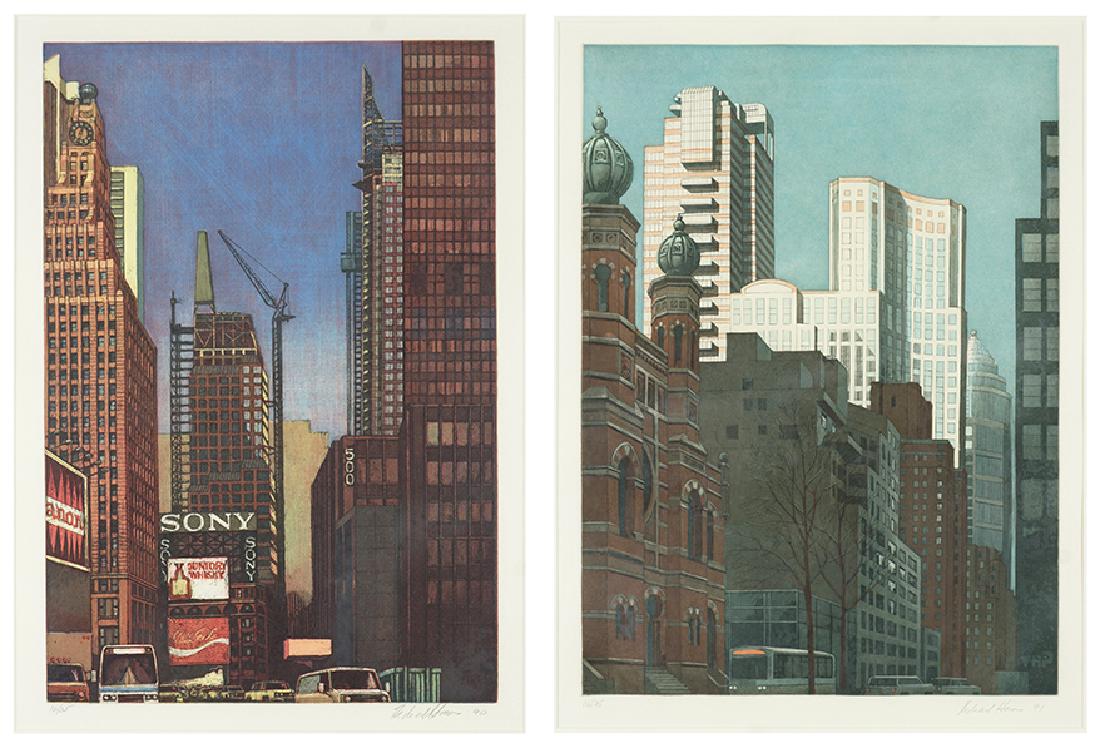 Richard Haas (American, B. 1936) Two Works. (1 of 3)