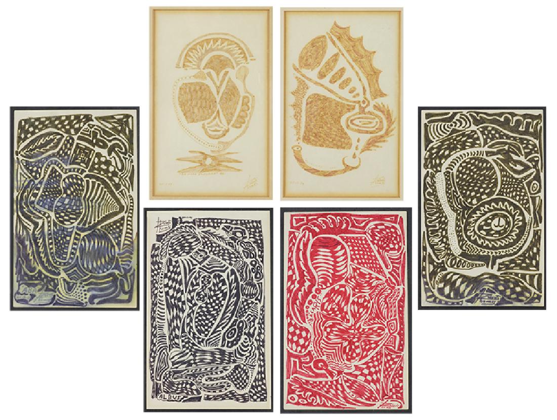 Roberto Thomas (Mexican, 20th Century) Six Abstract (1 of 1)