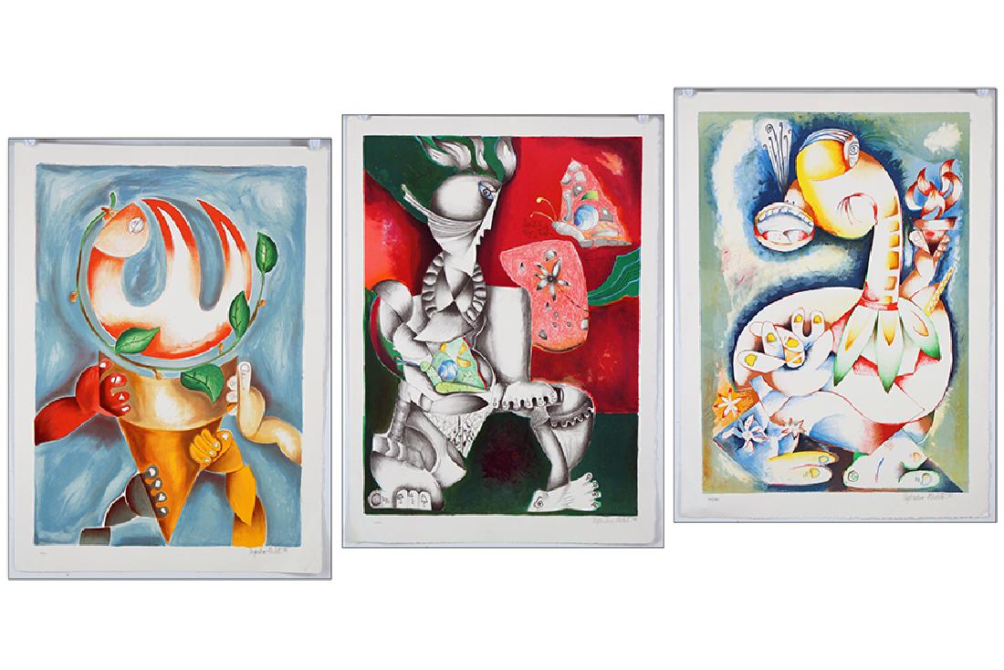 Alexandra Nechita (Romanian American, Born 1985) Three (1 of 10)