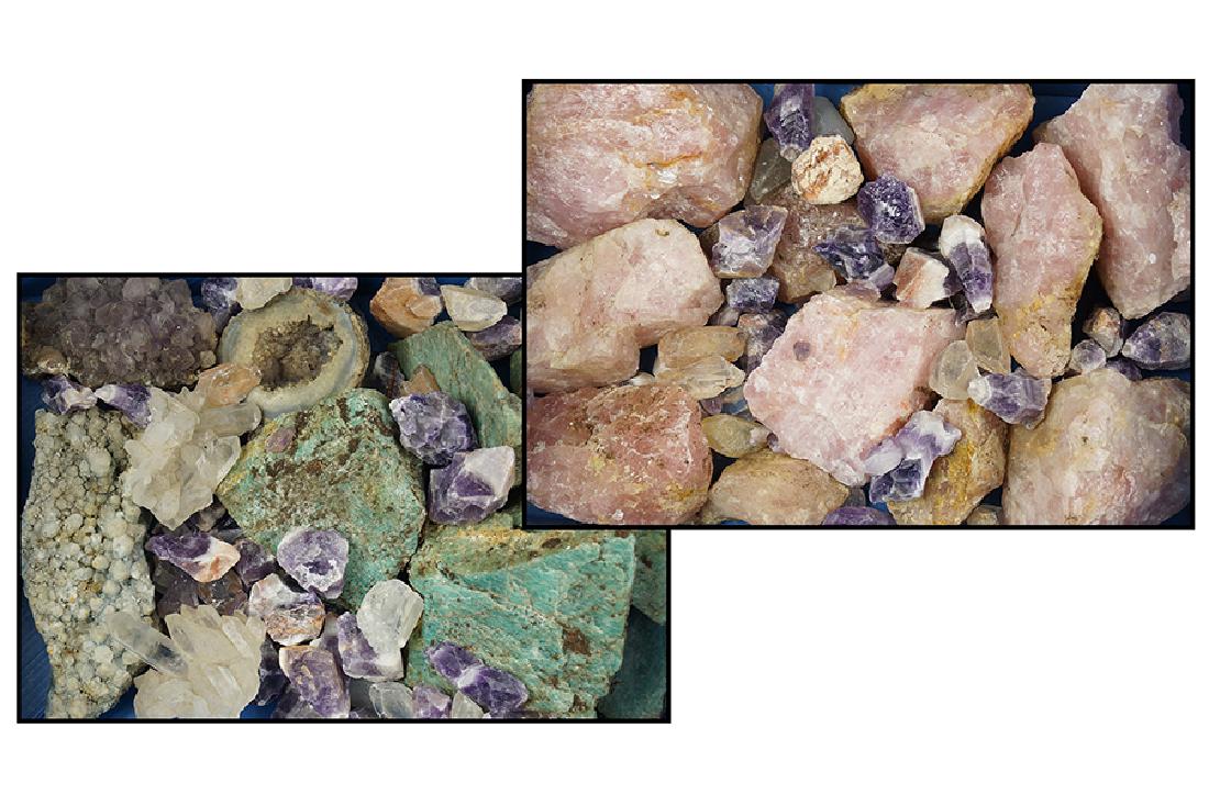 A Collection of Specimens.: A Collection of Specimens. Comprising amazonite, rose quartz, clear quartz, amethyst and others