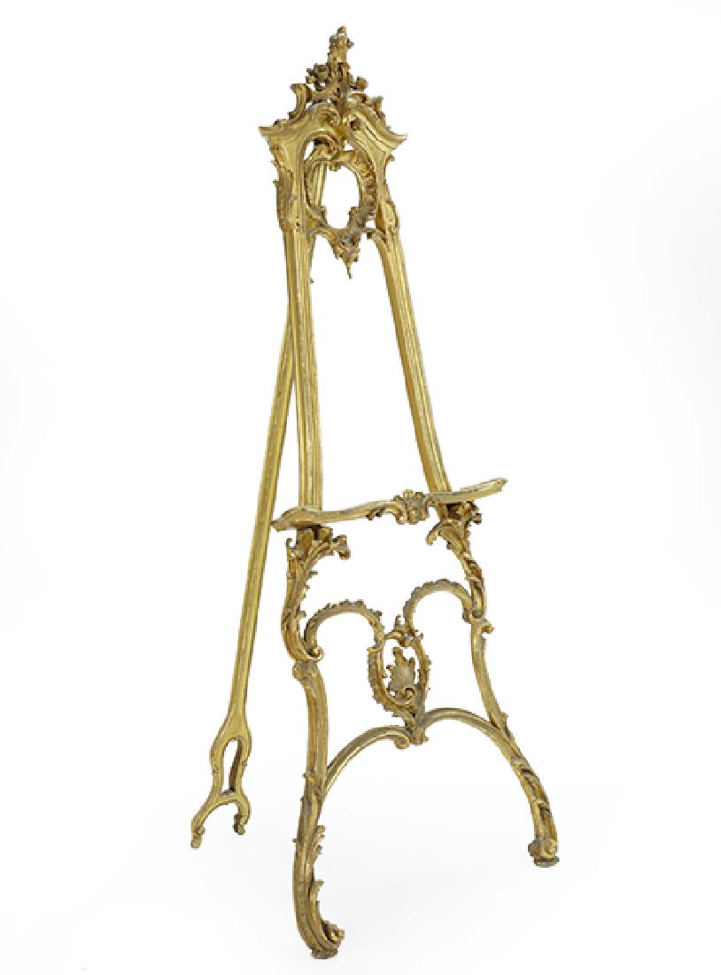 A 19th Century Rococo Style Gilt Wood Easel. (1 of 3)