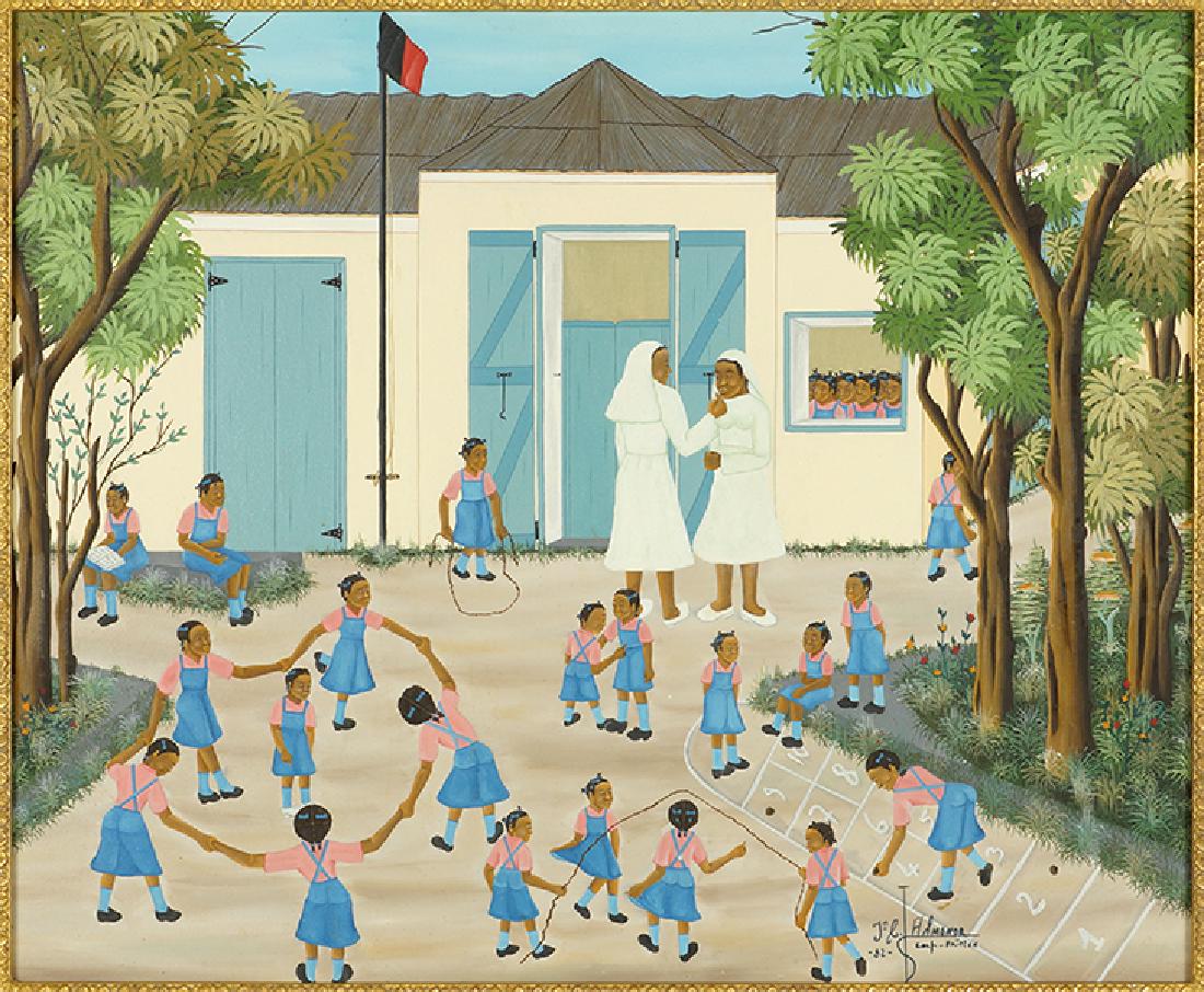 Jean-Claude Almonor (Haitian, B. 1958) School Yard. (1 of 2)