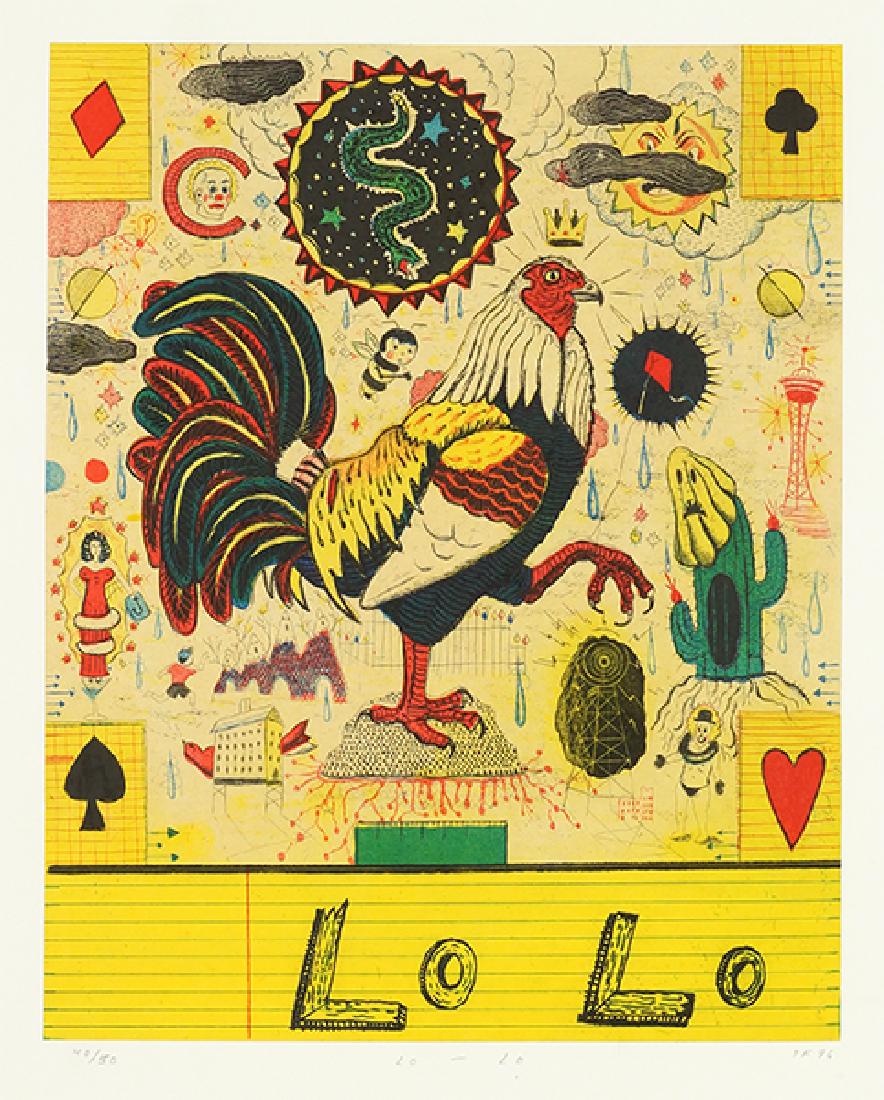 Tony Fitzpatrick (American, B. 1958) Lo-Lo. (1 of 2)