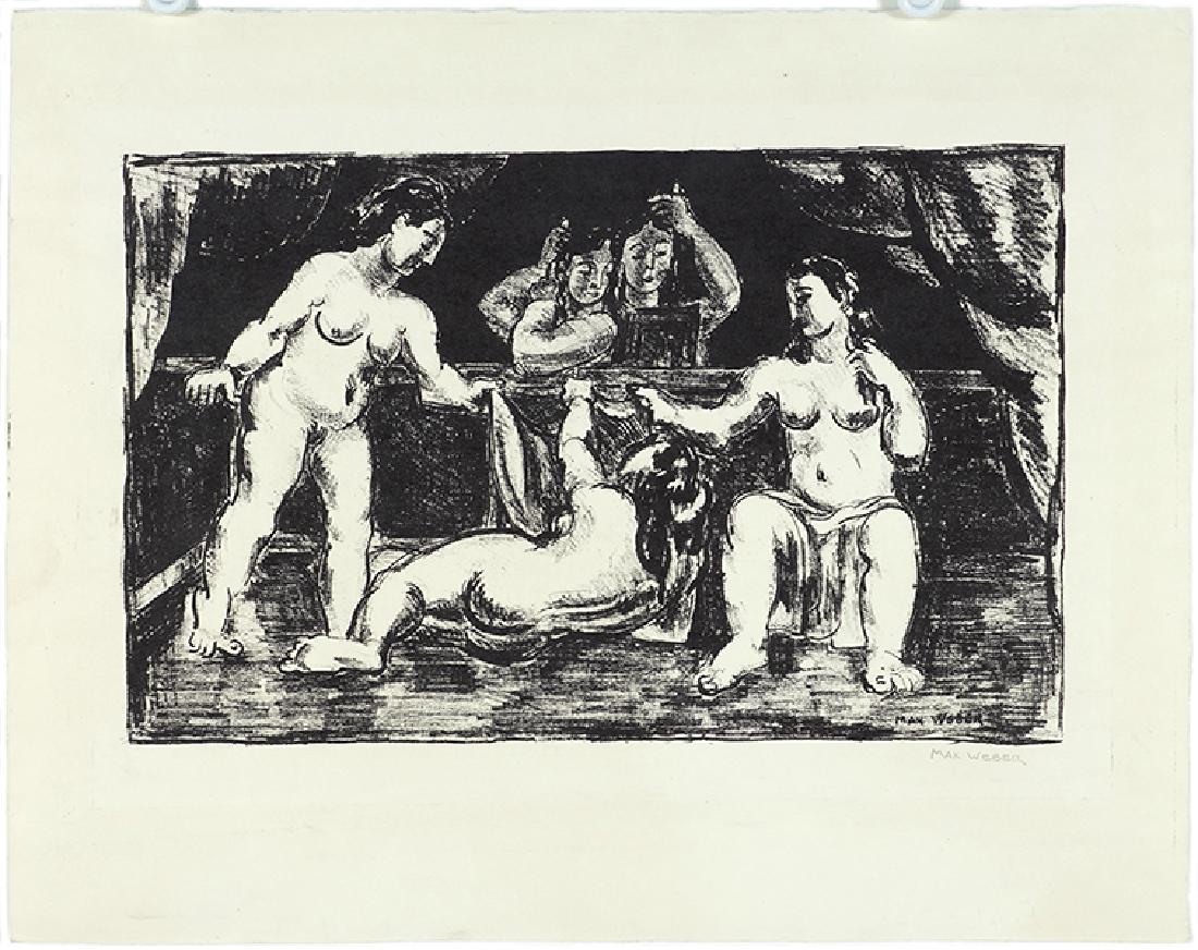 Max Weber (American, 1881-1961) The Mirror #2.: Max Weber (American, 1881-1961) The Mirror #2. Lithograph, circa 1928-30, printed on heavy wove Japan paper with full margins, the sheet measures 12 3/4" x 16 1/8", pencil signed lower right, from the