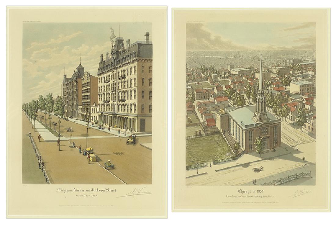 Raoul Varin (French, 1865-1943) 'Michigan Avenue and (1 of 1)