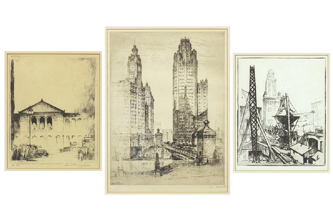 Leon Pescheret (1892-1961) Two Etchings. (1 of 7)