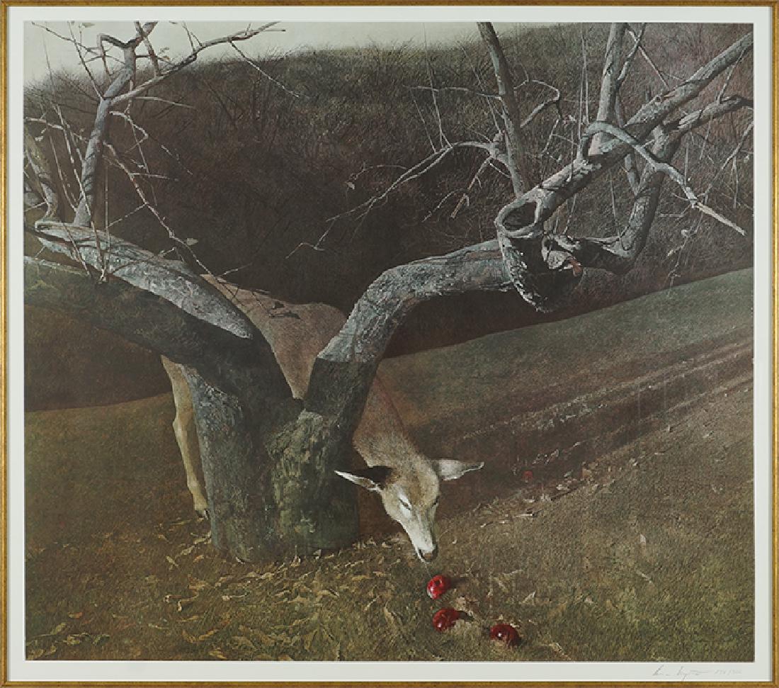 After Andrew Wyeth (American, 1917-2009) Jacklight.: After Andrew Wyeth (American, 1917-2009) Jacklight. Collotype, pencil signed lower right and numbered 234/300. Provenance: Atlas Galleries, Chicago 28" x 32" Frame: 39.25" x 42.75"