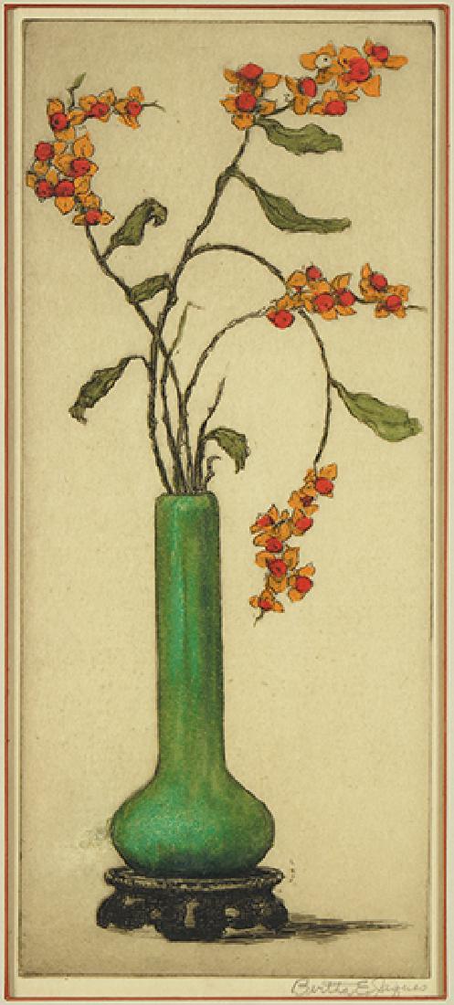 Bertha E. Jaques (American, 1863-1941) Green Vase. (1 of 3)