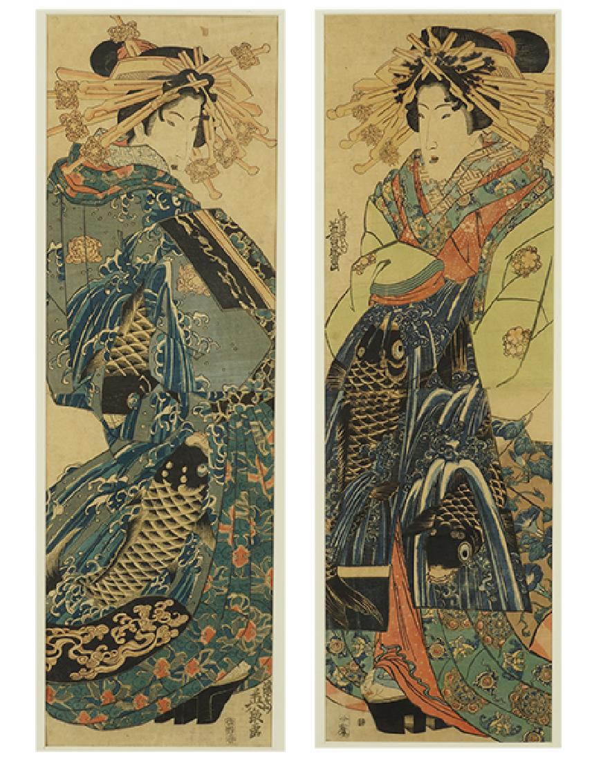 Artist Unknown (Japanese, 19th century) Two Diptychs. (1 of 1)