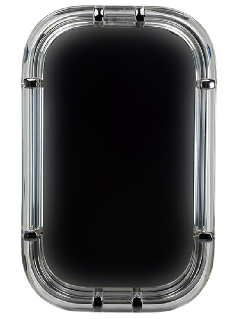 A Lucite and Chrome Mirror. (1 of 5)