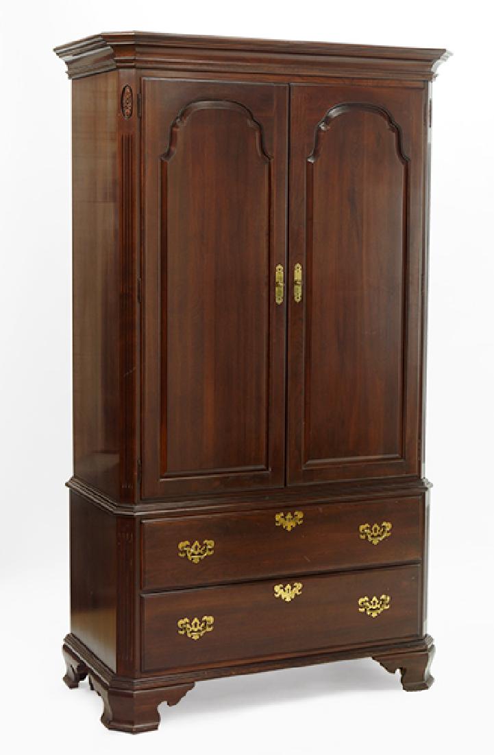 An Ethan Allen Bureau.: An Ethan Allen Bureau. Two door bureau with two lower drawers 78" x 40" x 22"