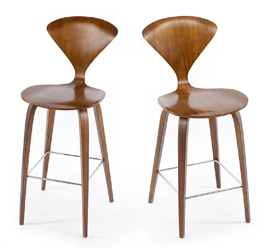 A Set of Four Cherner Stools.: A Set of Four Cherner Stools. Back height: 39.5", Seat height: 25.25"