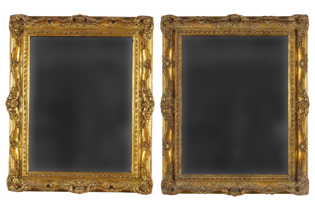 A Pair Of Giltwood Mirrors. (1 of 1)