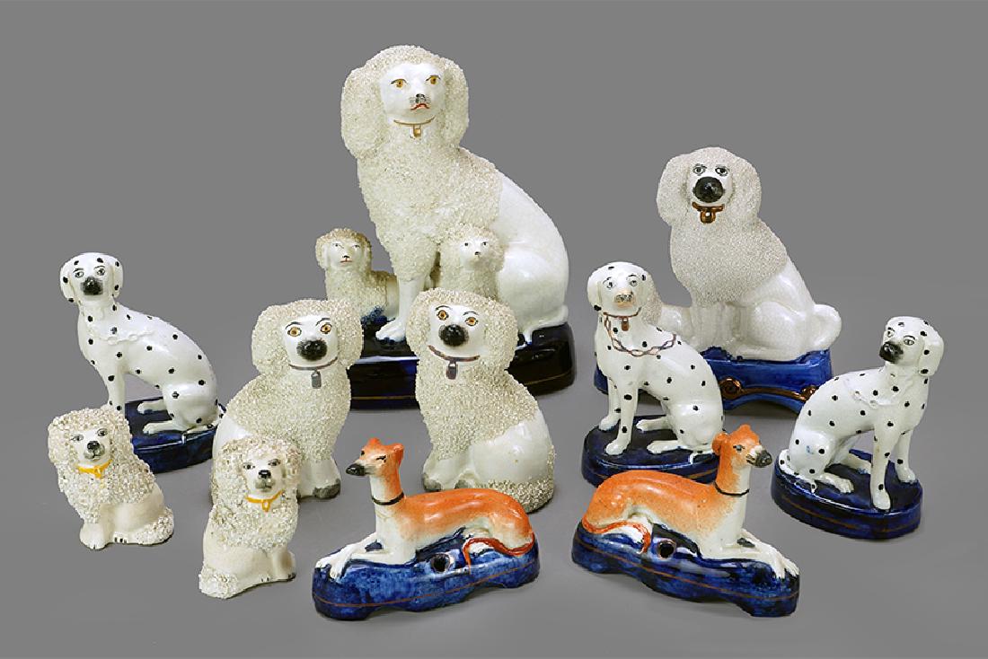 A Collection of Staffordshire Dogs. (1 of 1)