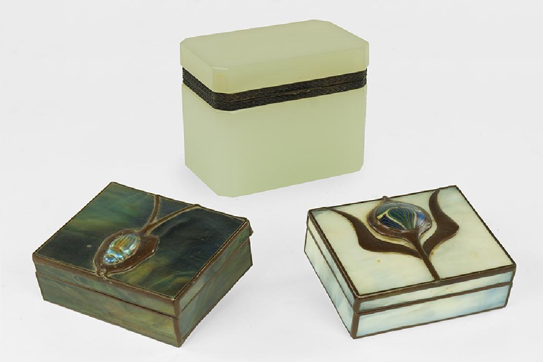 Two Orient & Flume Glass Boxes. (1 of 1)