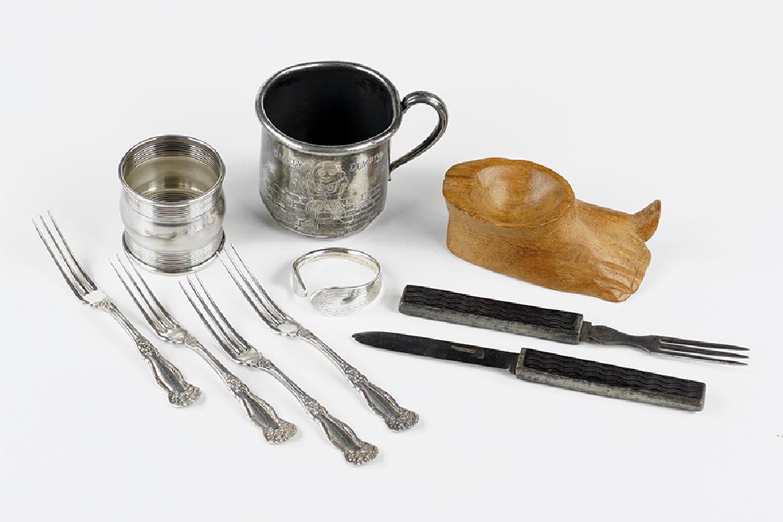 A Set of Four Silverplate Strawberry Forks. (1 of 1)