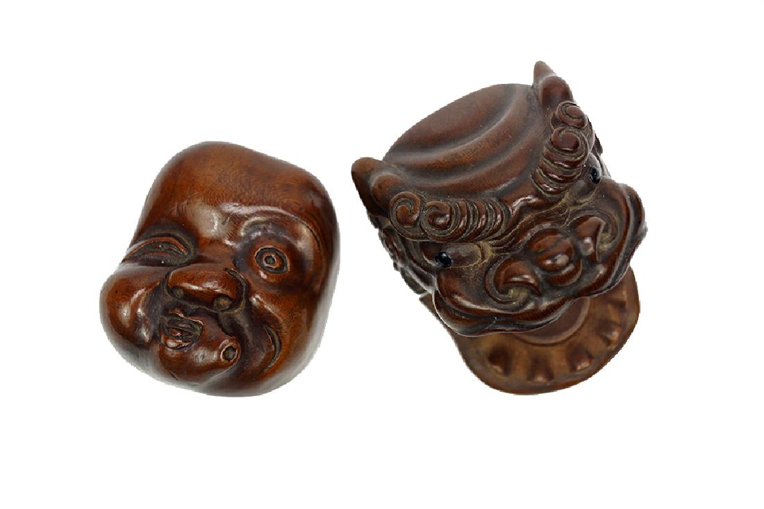 Two 19th Century Carved Boxwood Netsukes. (1 of 7)