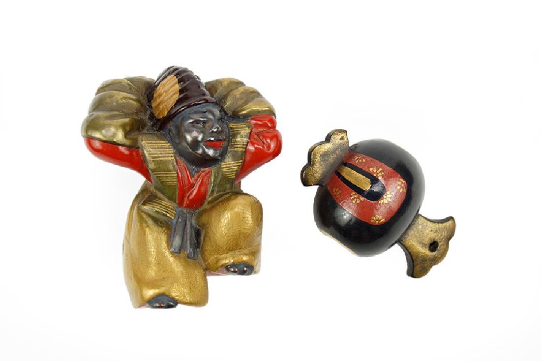 Two Meiji Period Lacquered Netsukes. (1 of 1)