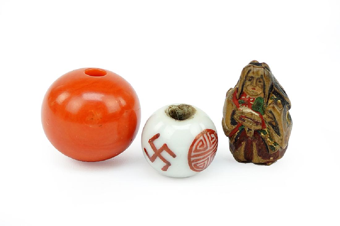 Three Ojime Beads. (1 of 8)