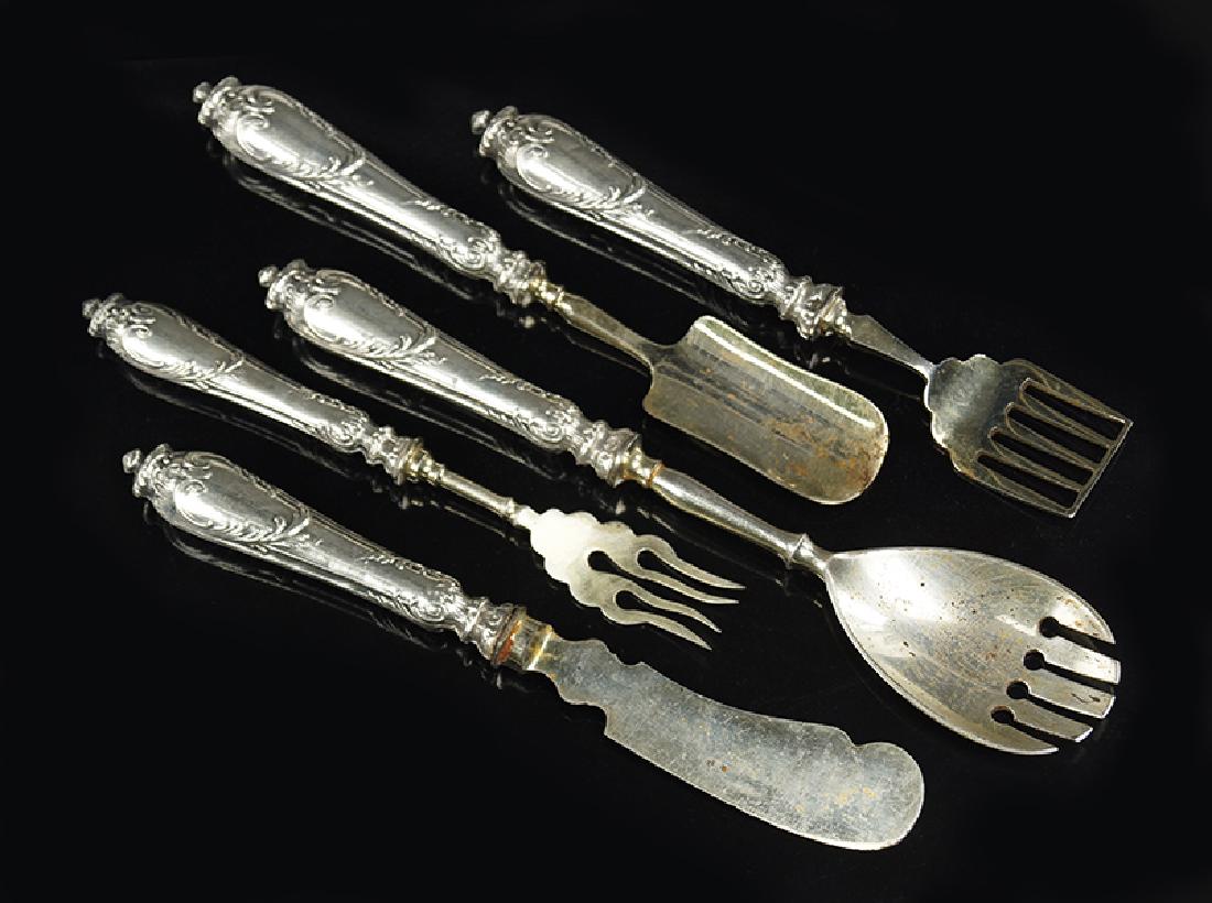 A Set of Russian Silver Serving Pieces. (1 of 1)