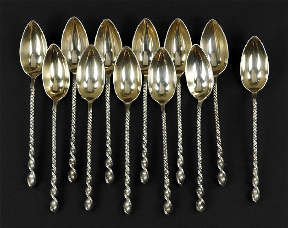 A Set of Twelve Towle Sterling Silver Citrus Spoons. (1 of 1)