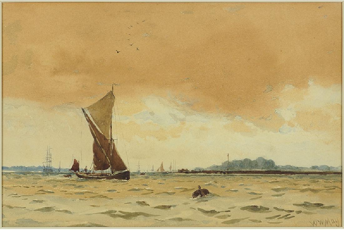 W.W. May (British, 19th Century) River Scene with (1 of 1)