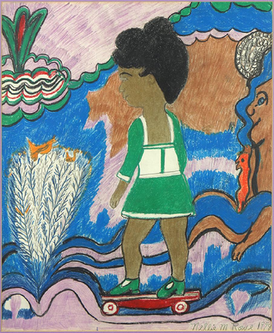 Nellie M. Rowe (American, 1900-1982) Skateboarder. (1 of 3)