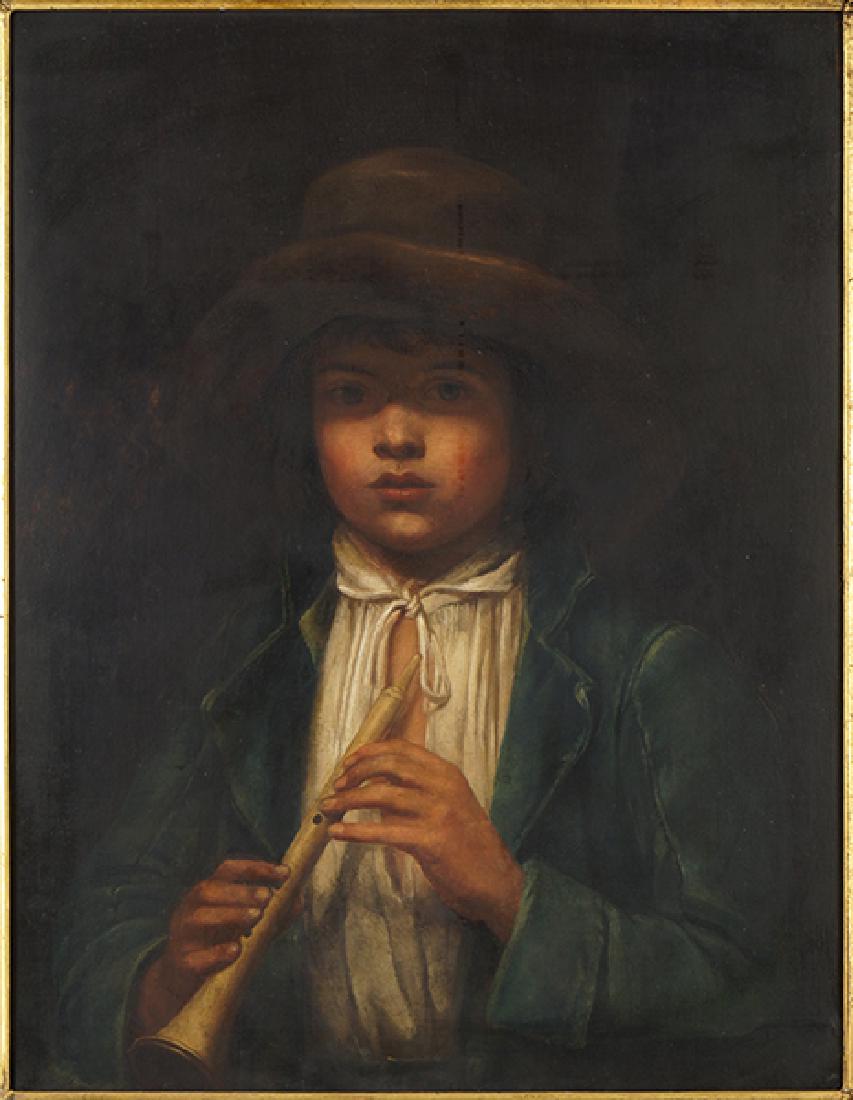 Artist Unknown (19th Century) Boy with a Recorder. (1 of 2)