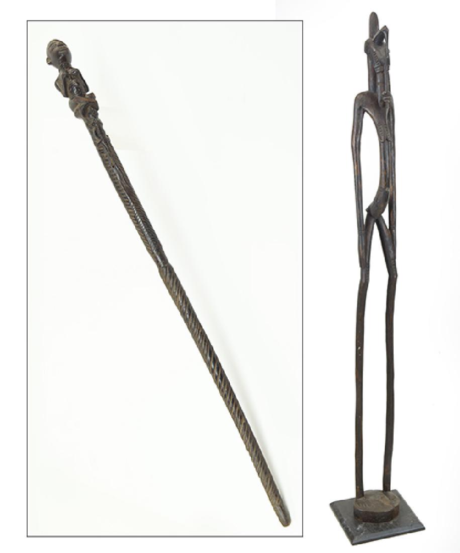 Two Carved Wood African Pieces. (1 of 2)