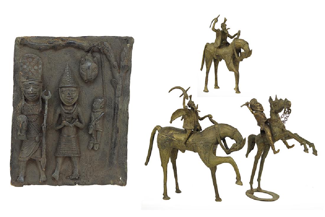 Three Brass Benin Sculptures. (1 of 3)