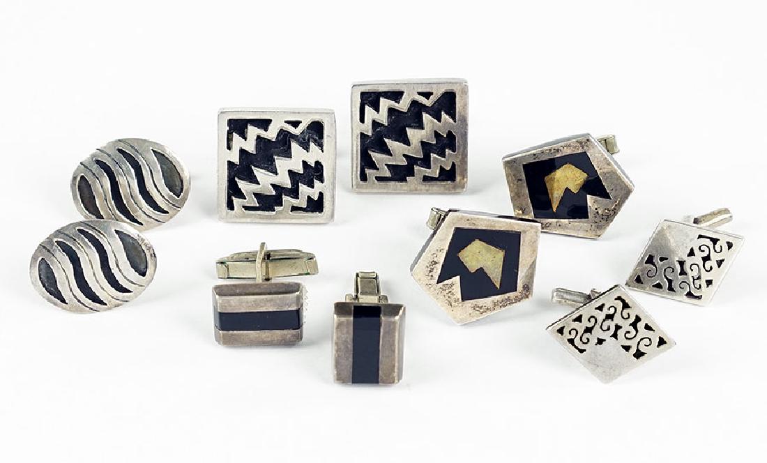 A Pair Of JMZ Onyx And Mexican Sterling Silver (1 of 1)