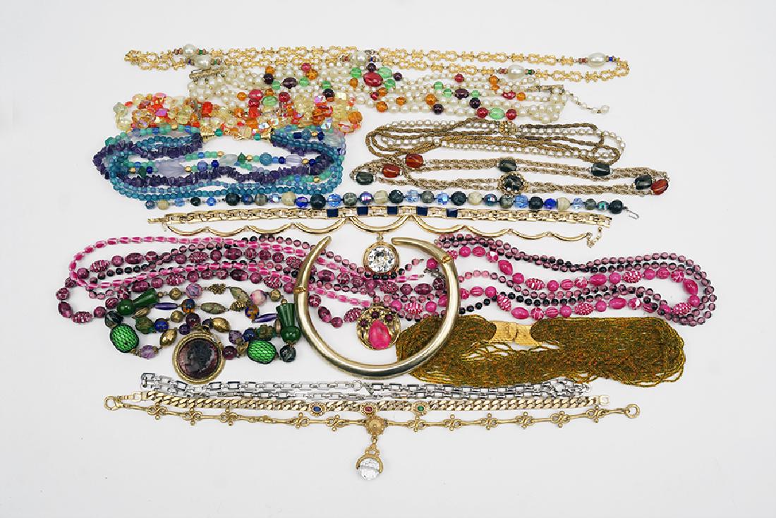 A Collection of Necklaces.: A Collection of Necklaces. Comprising necklaces by Alice Caviness, Monet, Nettie Rosenstein, Les Bernard, Hattie Carnegie, Kenneth Lane, Miriam Haskell, Freirich, Grosse, Sellini, Diane Von Furstenber